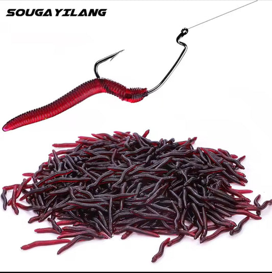 Râme artificiale siliconice pentru pescuit la crap, șalău și biban.Silicone artificial worms for fishing for carp, pike perch and perch