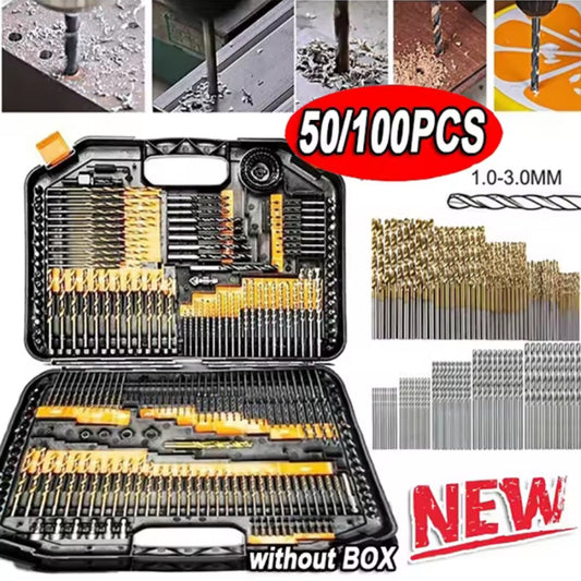 Set burghie HSS, 50/100 bucăți.HSS drill bit set, 50/100 pieces.