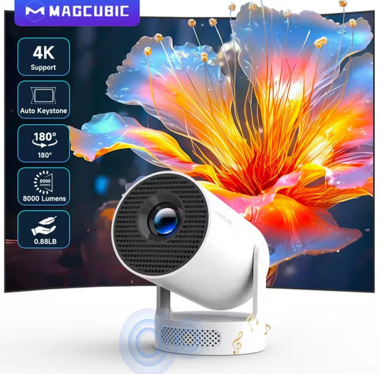 Proiector Portabil Magcubic 4K – Imagine Clară și Culori Vibrante
Magcubic 4K Portable Projector – Sharp Image & Vibrant Colors